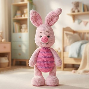 Patrón de ganchillo para juguete de cerdito / tutorial de amigurumi en formato PDF