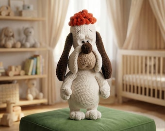 Padrão de crochê para brinquedo de cachorro / tutorial de amigurumi em PDF