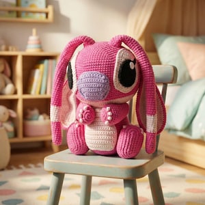 HAAKPATROON Pink Alien Monster (Amigurumi, haken, fototutorial pdf-bestand)
