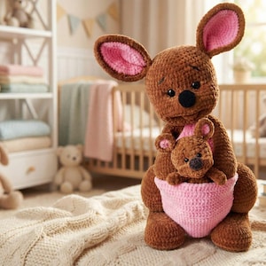 CROCHET PATTERN Kangaroo Toy / Amigurumi tutorial PDF file