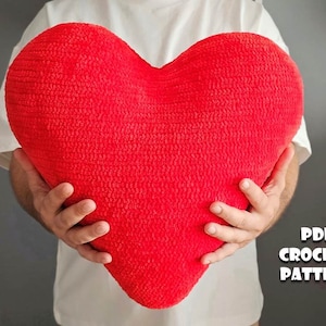 HÄKELANLEITUNG Herz Kissen (Herz Amigurumi, Herzform Love Pillow Crochet, Fotoanleitung PDF-Datei)
