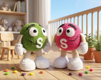 Candy Amigurumi Crochet Pattern, Photo Tutorial (PDF)