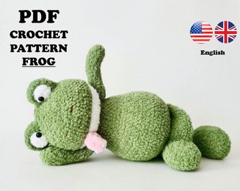 HÄKELANLEITUNG Frosch Spielzeug / Amigurumi PDF-Datei