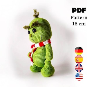 HÄKELANLEITUNG Green Elf (Amigurumi, gehäkelt, Fotoanleitung PDF-Datei)