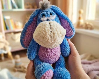 Molde de crochê para brinquedo de burro / tutorial de amigurumi em PDF