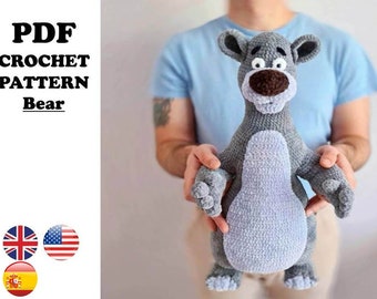 CROCHET PATTERN Bear Toy / Amigurumi tutorial PDF file / Cute Bear