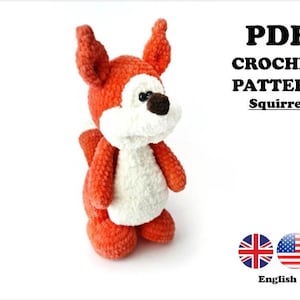 CROCHET PATTERN Squirrel Toy / Amigurumi tutorial PDF file