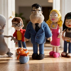 Amigurumi-haakpatroon – American Family, set van 6 (pdf-patroon)