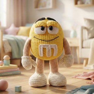 Patrón de crochet para amigurumi de caramelo amarillo (PDF)