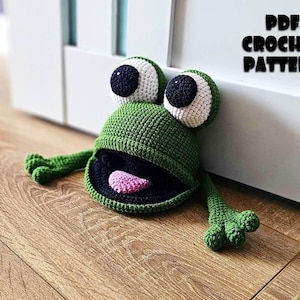 Crochet Frog Door stopper Pattern (DoorStopper Amigurumi, Crochet, Photo tutorial PDF file)