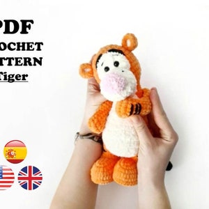 CROCHET PATTERN Tiger Toy / Amigurumi tutorial PDF file