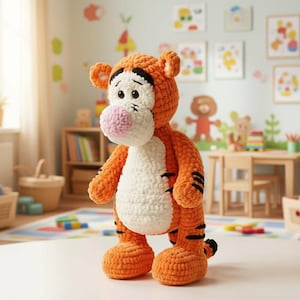 CROCHET PATTERN Tiger Toy / Amigurumi tutorial PDF file