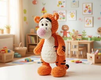 CROCHET PATTERN Tiger Toy / Amigurumi tutorial PDF file