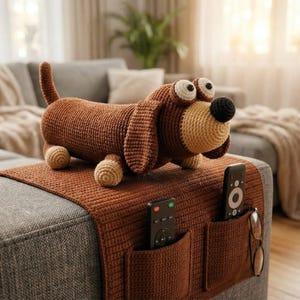 Patrón organizador de sofá de crochet para perros, organizador de sofá en PDF