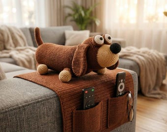 Gehäkeltes Muster für Hundesofas, Couch Organizer PDF