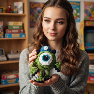 Crochet Green Monster Amigurumi Pattern, Photo Tutorial (PDF)
