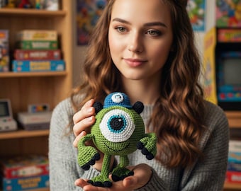 Crochet Green Monster Amigurumi Pattern, Photo Tutorial (PDF)