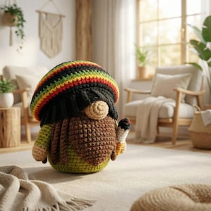 Crochet Rasta Gnome Amigurumi Pattern (PDF)
