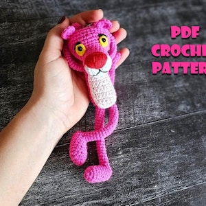 Crochet Pink Panther Pattern (Panter Amigurumi, Crochet, Photo tutorial PDF file)