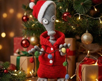 Crochet Pattern Christmas Clothes (Alien / American Dad) - 33 cm toy / AMIGURUMI PDF Tutorial