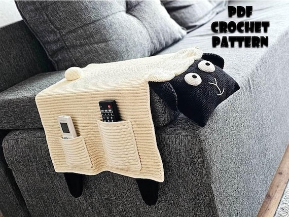 Crochet Pattern: Sheep Sofa Organizer, Couch Caddy (PDF Pattern)