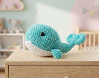 Crochet Orca Whale Toy Pattern, Amigurumi (PDF file)