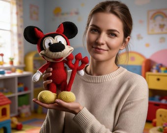 Devil Mouse crochet pattern – amigurumi – crochet toy (PDF tutorial)