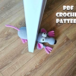 Crochet Rat Door stopper Pattern (DoorStopper Amigurumi, Crochet, Photo tutorial PDF file)