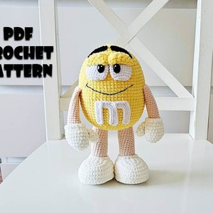 CROCHET PATTERN Yellow Candy (Yellow Candy Amigurumi, Crochet, Photo tutorial PDF file)