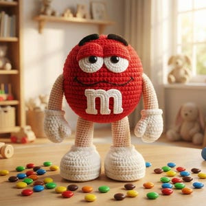 Red Candy Amigurumi Crochet Pattern, Photo Tutorial (PDF File)