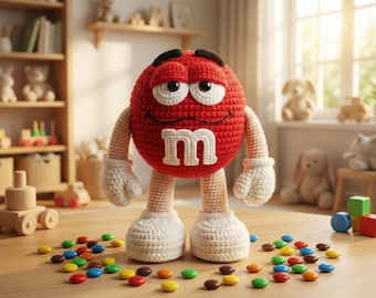 Red Candy Amigurumi Crochet Pattern, Photo Tutorial (PDF File)