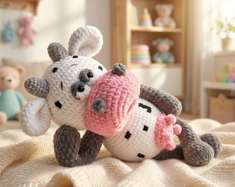 PATRÓN DE GANCHILLO Juguete de vaca / Tutorial amigurumi Archivo PDF