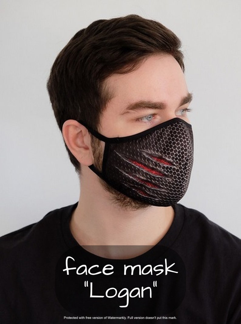 Logan face mask for adults and kids / Wolverine face mask / Etsy