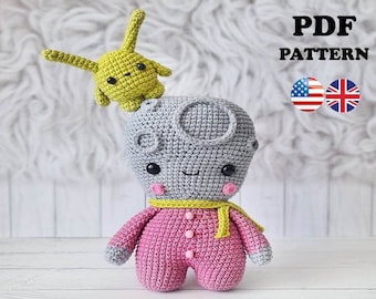 Moon crochet pattern – amigurumi – crochet toy (tutorial PDF file)