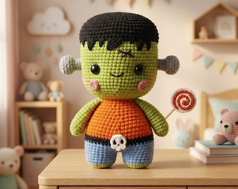 Frankenstein Monster crochet pattern – Amigurumi/Crochet Toy – PDF tutorial file