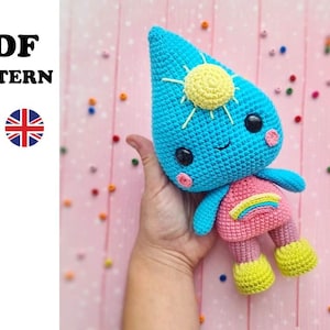 DROP/RAINBOW crochet pattern – amigurumi – crochet toy (tutorial PDF file)