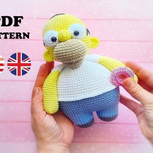 Homer CROCHET PATTERN  (Amigurumi, Crochet, Photo tutorial PDF file)
