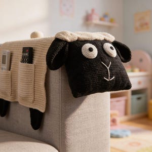 Crochet Pattern: Sheep Sofa Organizer, Couch Caddy (PDF Pattern)