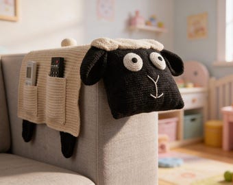 Crochet Pattern: Sheep Sofa Organizer, Couch Caddy (PDF Pattern)