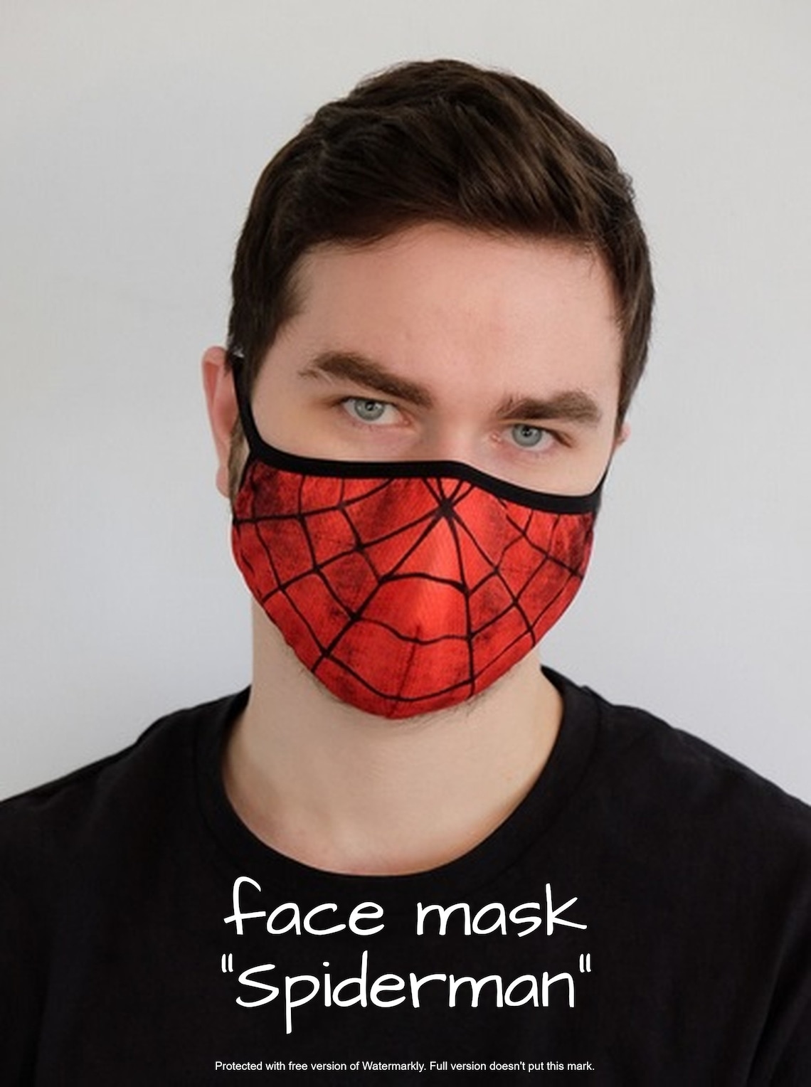 Spiderman face mask for adults and kids / Spider man face mask Etsy