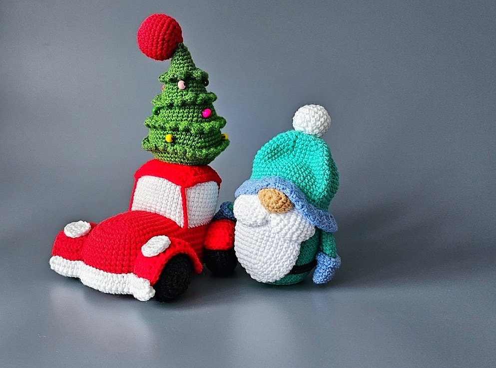 CROCHET PATTERNS SET of 2: Christmas Santa Gnome and a New
