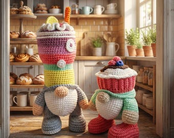 CROCHET PATTERN Set of 2 Gnome Toys / Amigurumi tutorial PDF file