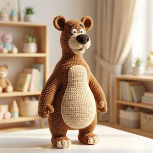 Crochet Bear Toy Pattern | Amigurumi Tutorial (PDF)