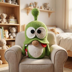 Green Monster Gnome Crochet Pattern, Cartoon Amigurumi (PDF Pattern)