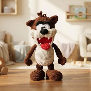 Wzór szydełkowy na zabawkę amigurumi z motywem wilka diabła (wzór PDF)