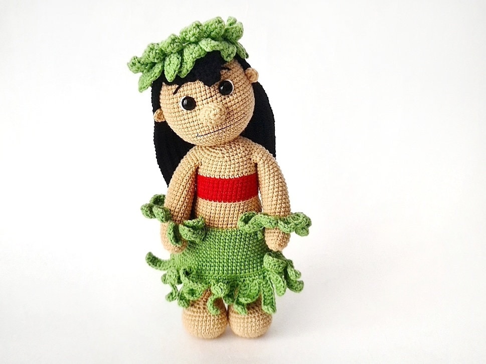 Boneca Moana Amigurumi crochê 26cm