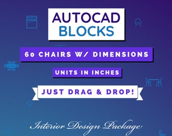 Autocad 2D Blocks | A Collection of 60 Chairs