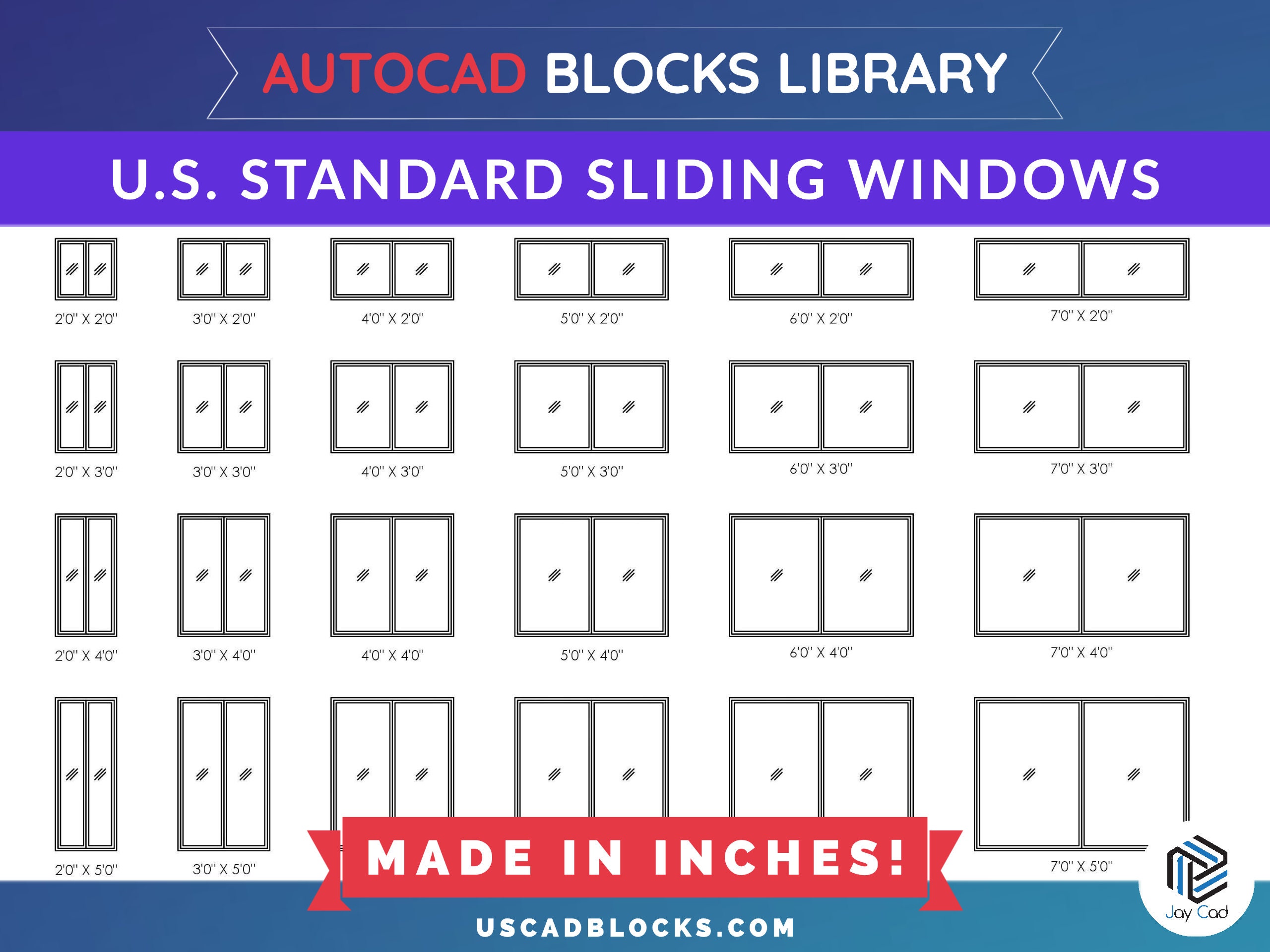 AutoCAD Window Elevations in 2D DWG Format -  Portugal