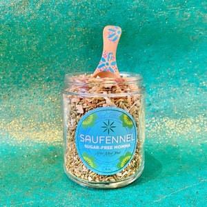 Sugar-Free Momma 4 oz. Glass Jar Fennel Seed Snack Mix Saunf Mukhwas Almonds Coconut Natural Digestive Gut Health Keto Dairy-Free Halal