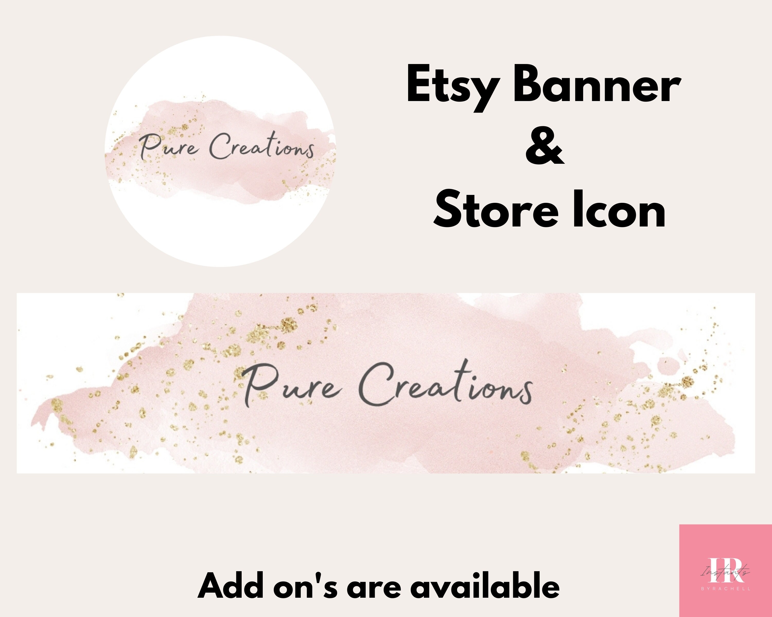 Etsy banner design Premade brand package Small business logo | Etsy